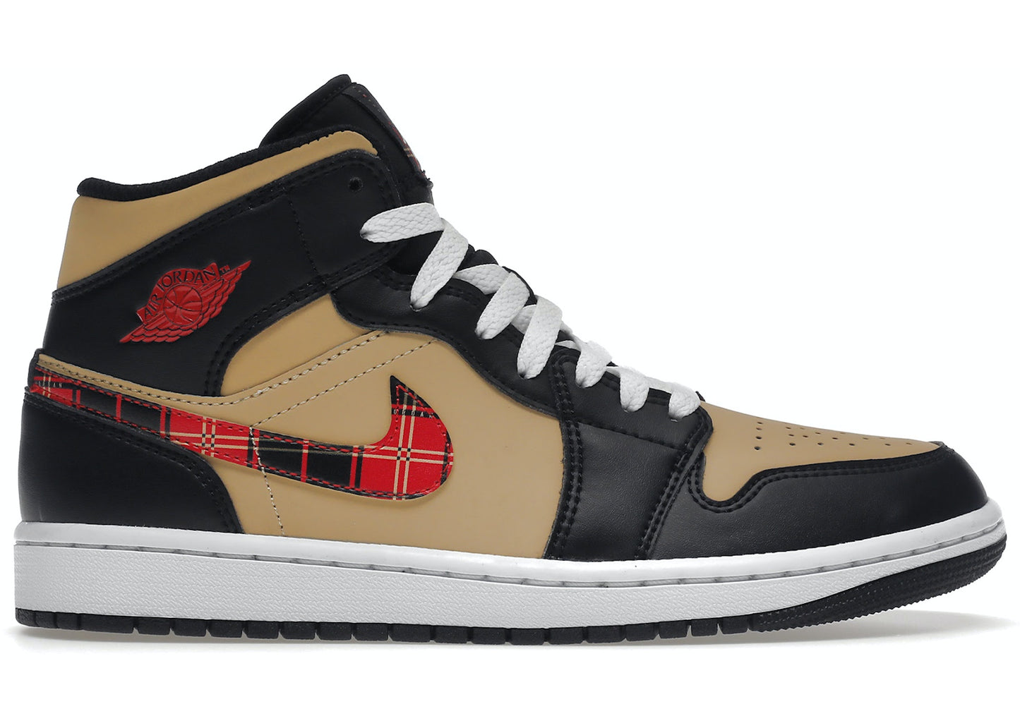Air Jordan 1 Mid Tartan Swoosh - WORLDOFSHOES