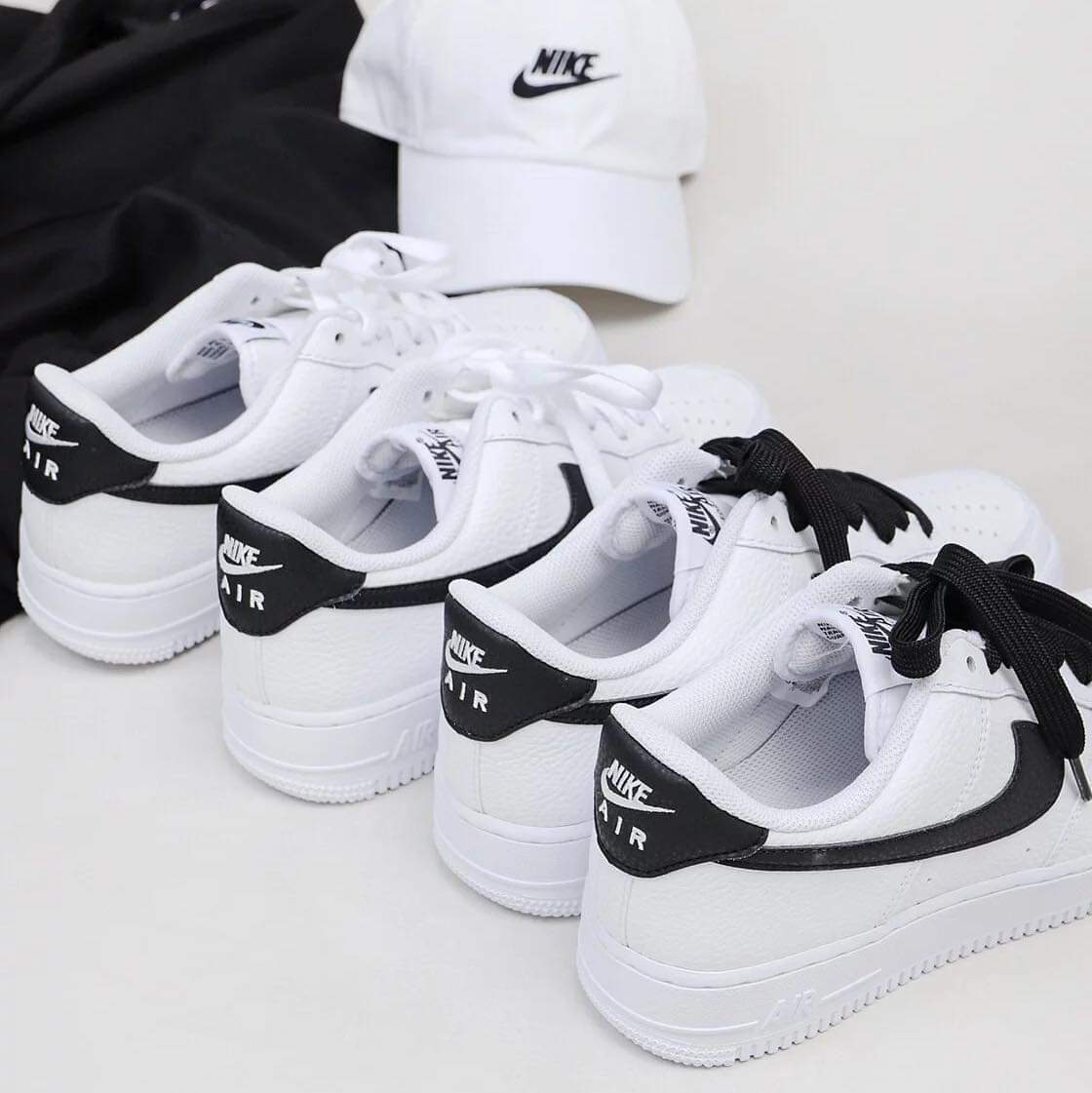 Nike Air Force 1 Low '07 White Black Pebbled Leather