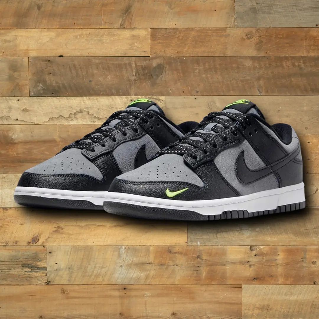 Nike Dunk low Black Grey Neón - WORLDOFSHOES