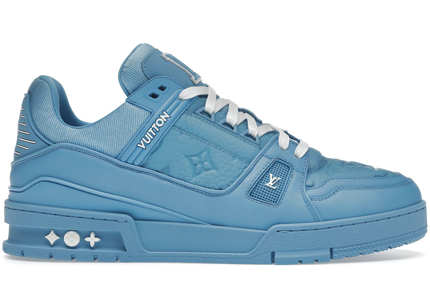 Louis Vuitton Trainer Blue Embossed Monogram - WORLDOFSHOES