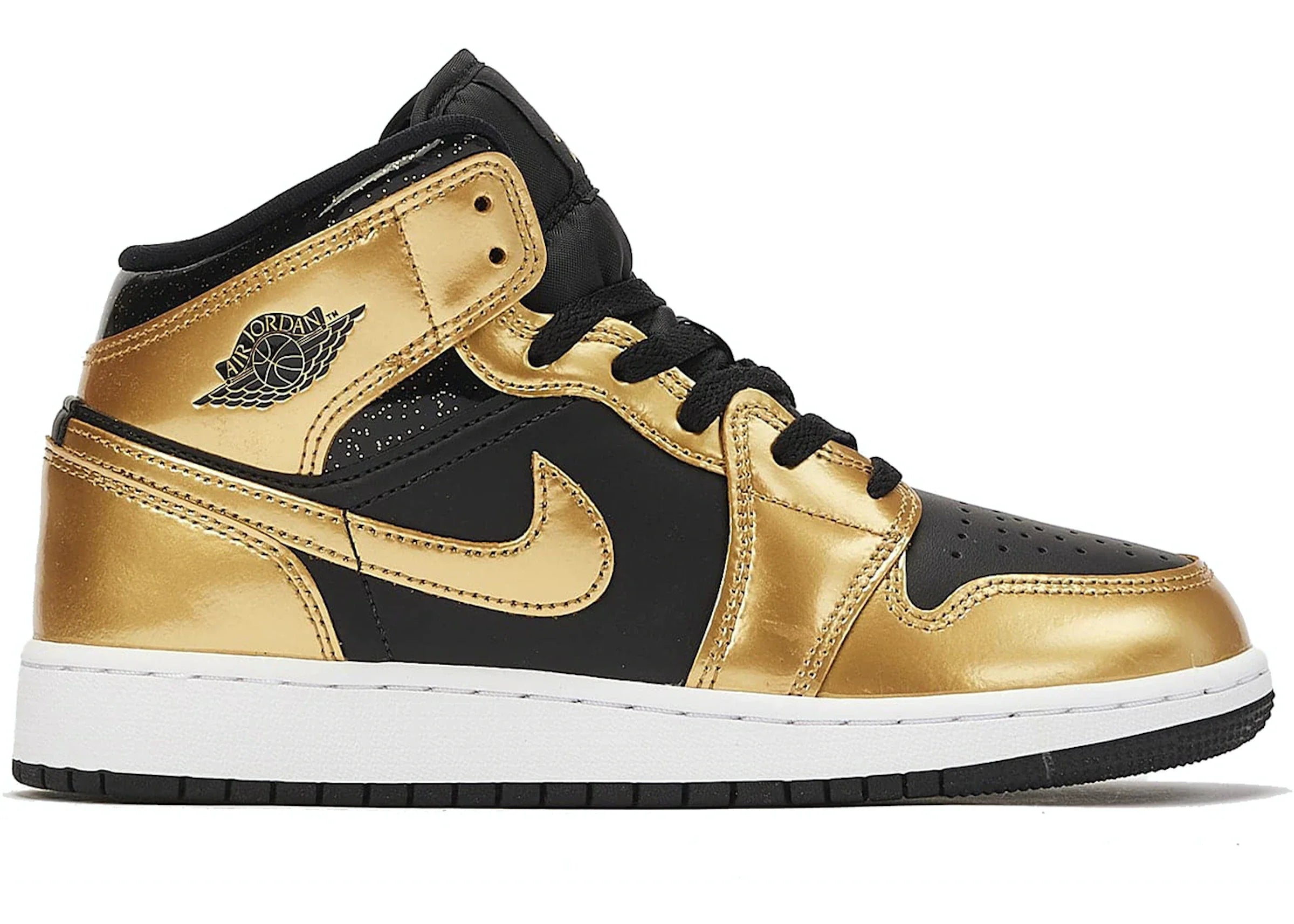 Jordan 1 Mid SE Metallic Gold Black WORLDOFSHOES