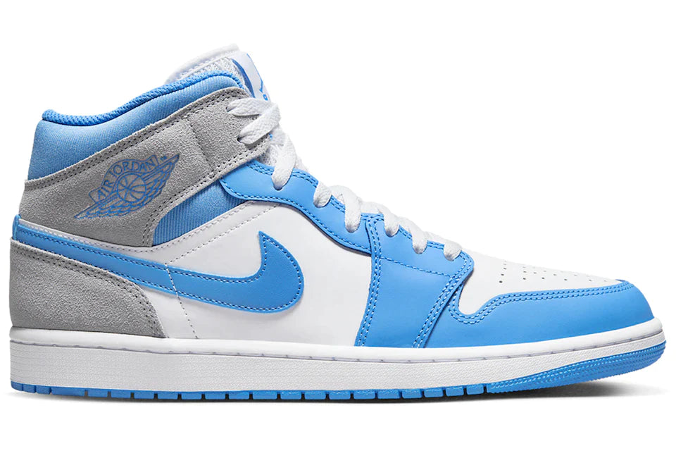 Jordan 1 Mid University Blue Grey - WORLDOFSHOES