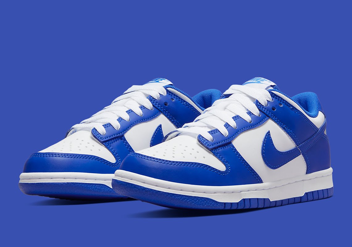 Nike Dunk Low White Racer Blue. - WORLDOFSHOES