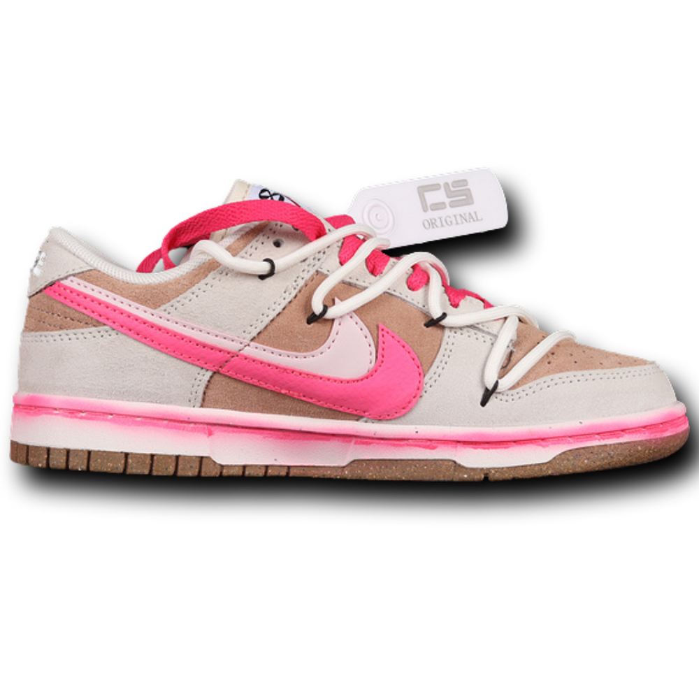 Nike dunk low double swoosh pink white - WORLDOFSHOES