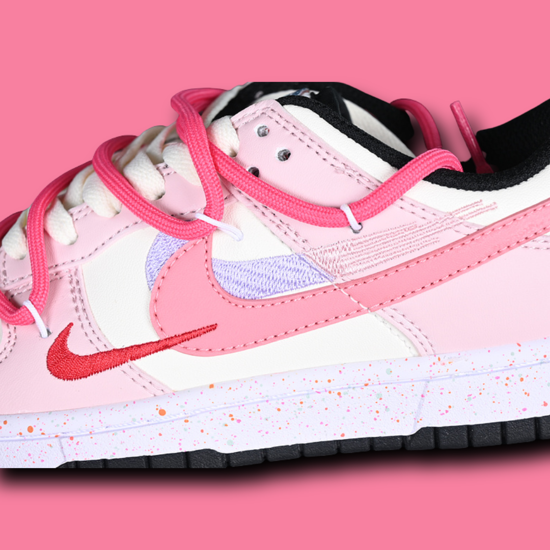 Nike dunk low double swoosh Pink White - WORLDOFSHOES