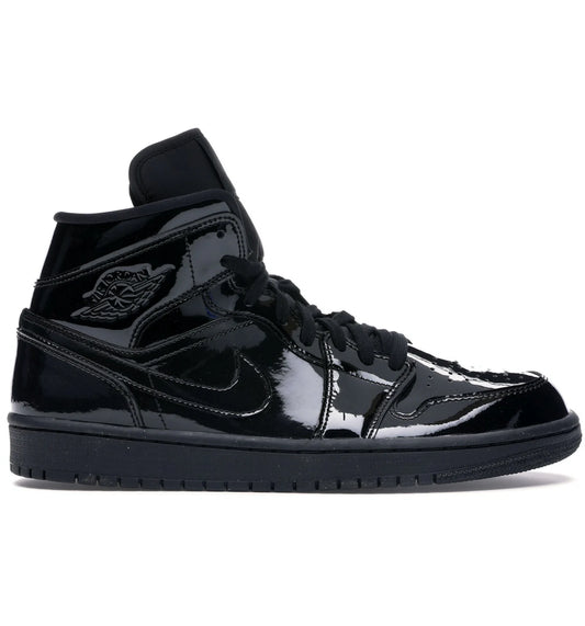 Jordan 1 Mid SE Triple Black Patent