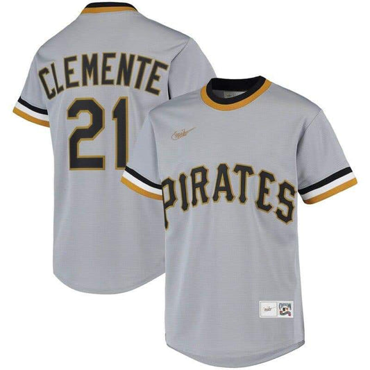 Roberto CLEMENTE jerseys MLB Grey-Black-Yellow