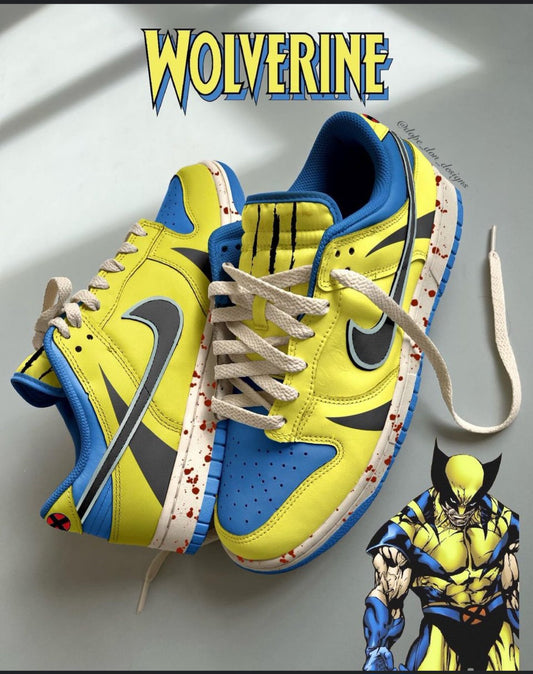 Nike dunk low WOLVERINE DEADPOOL custome