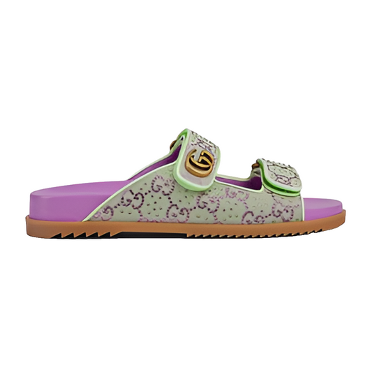 WOMEN'S SANDAL WITH DOUBLE G Purple - WORLDOFSHOES