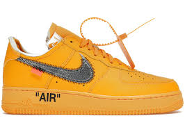 Nike Air Force 1 Low Off-White ICA University Gold - WORLDOFSHOES
