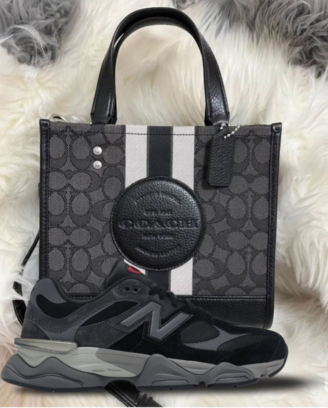 New balance 9060 castlerock coach tóte bags combo - WORLDOFSHOES