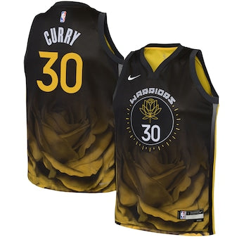 Youth Golden State Warriors Stephen Curry Nike Black 2022/23 Swingman Jersey - City Edition - WORLDOFSHOES