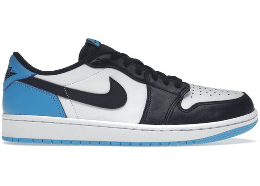 Jordan 1 Retro Low OG Black Dark Powder Blue - WORLDOFSHOES