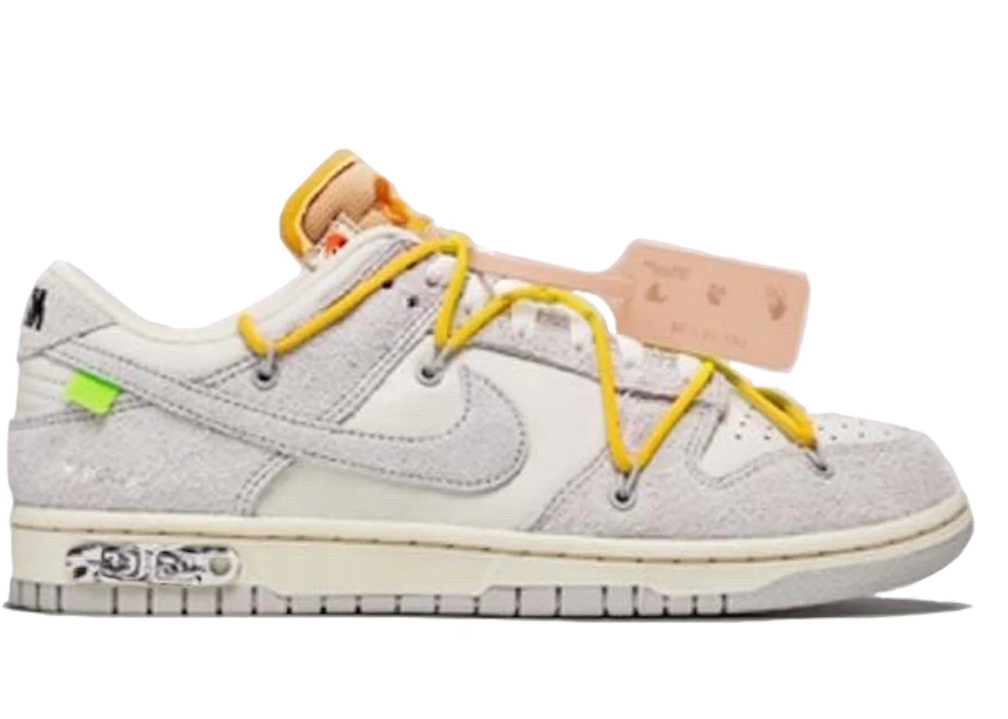 Nike Dunk Low Off-White Lot 39 Yellow - WORLDOFSHOES