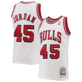 Men's Chicago Bulls Michael Jordan Mitchell & Ness White 1994-95 Hardwood Classics Authentic Player Jersey - WORLDOFSHOES