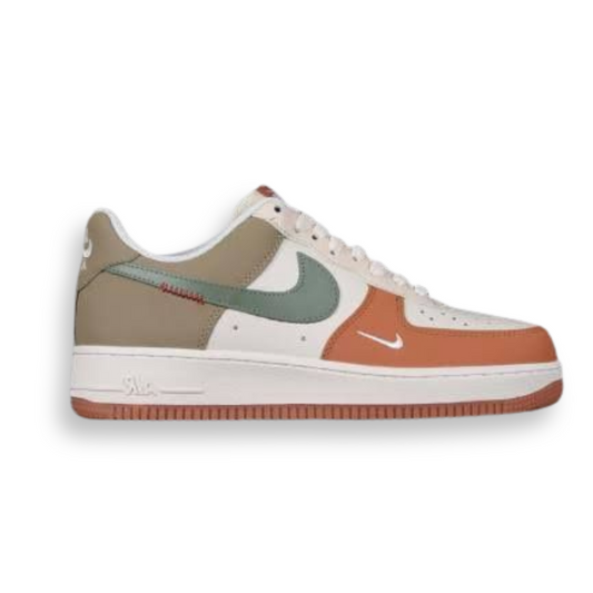 NIKE AIR FORCE 1 ‘07 GREN WHITE ORANGE - WORLDOFSHOES